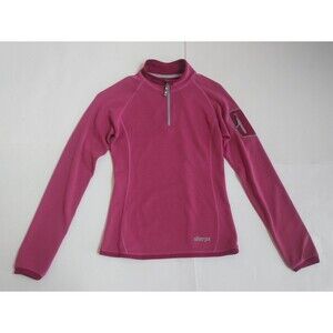 Ladies Sherpa Adventure Gear Pink 1/4 Zip Fleece W/Sleeve Pocket Size Small